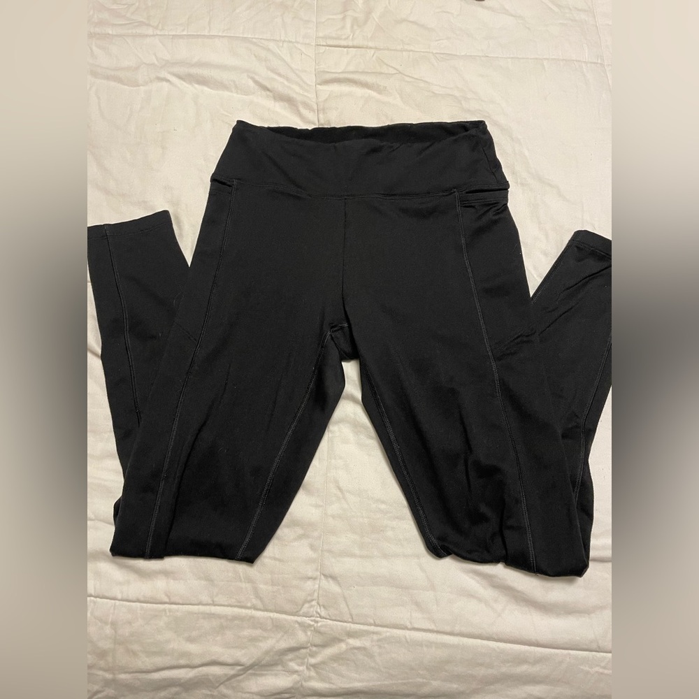 PINK “peach booster” leggings. Soft on inside and silky on the outside